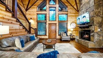 TV connectée, cheminée