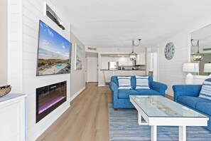 TV connectée, cheminée