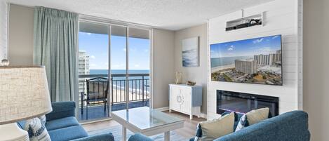 TV connectée, cheminée