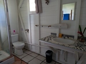 Dusche, Haartrockner, Handtücher