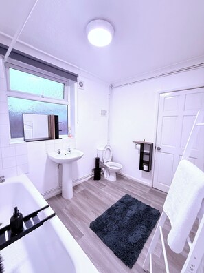 Towels, soap, toilet paper