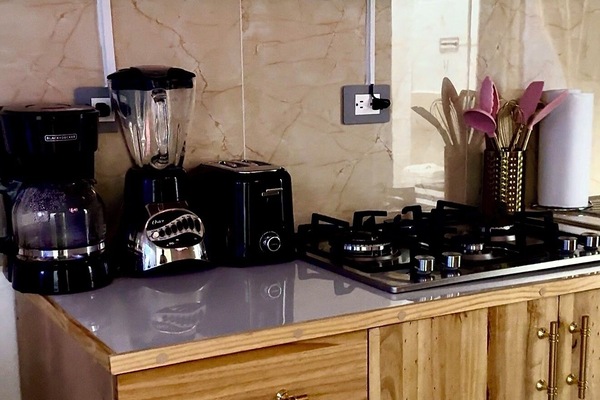 Microondas, placa de cocina