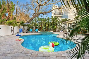 屋外プール、温水プール