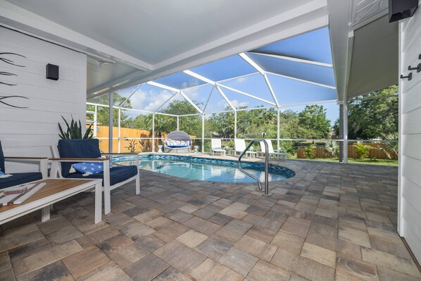 A heated pool