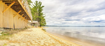 Walk to Beach & Sebago Lake: Luxe Family Getaway!