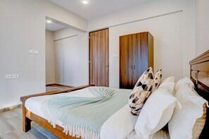 Blackout curtains, iron/ironing board, free WiFi - Elivaas Irene Jade 3BHK Pvt Pool Garden with Balconies (Mawal)