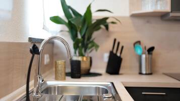 Fridge, oven, stovetop, dishwasher