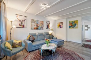 TV, DVD player, ping pong