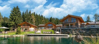 Lovely chalet in Wölting with natural pond