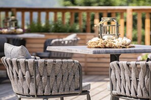 Outdoor dining - Spacious chalet in Wölting with sauna (Wölting)