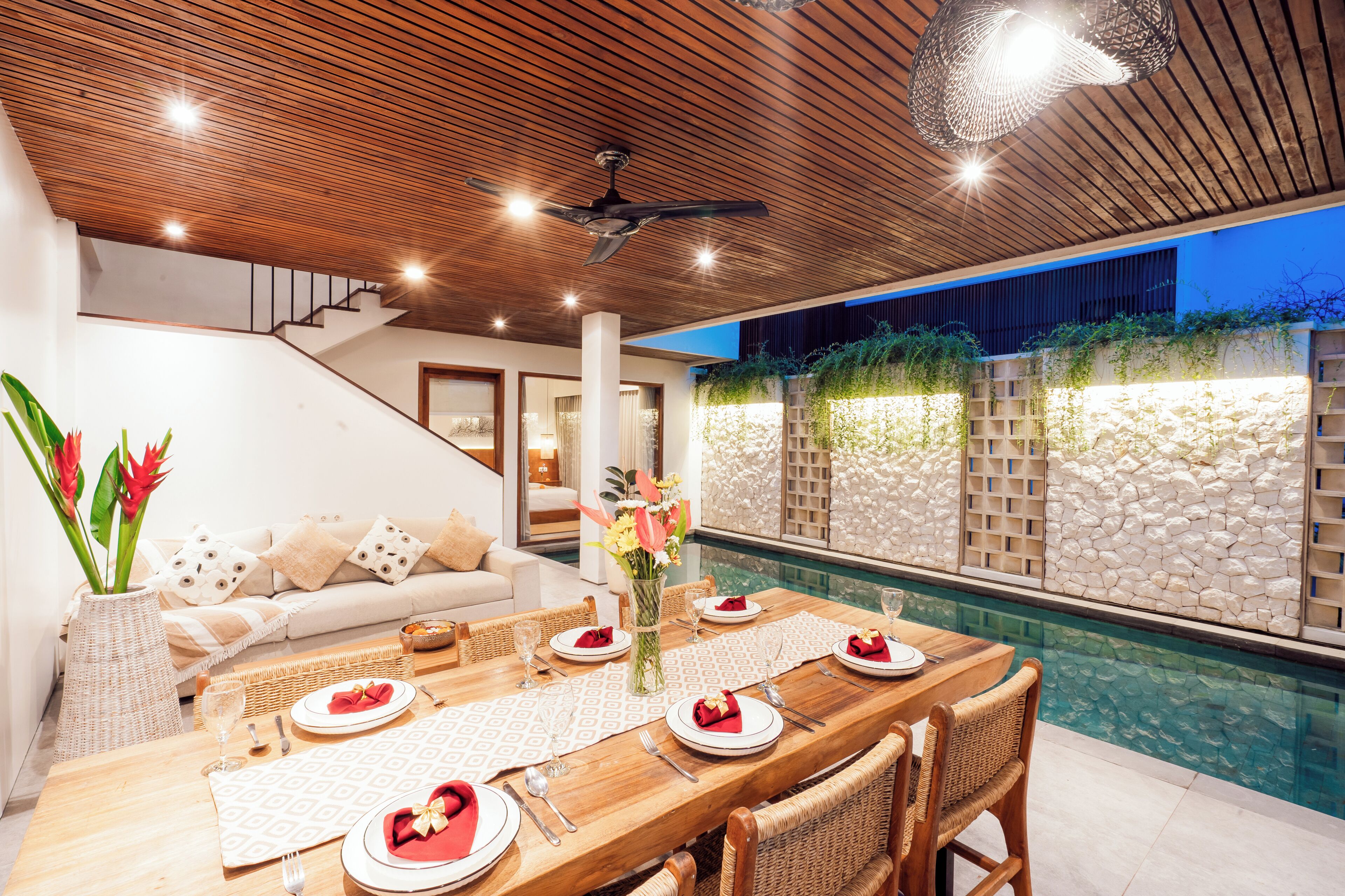 Villa exclusiva, 3 habitaciones, piscina privada | Comedor