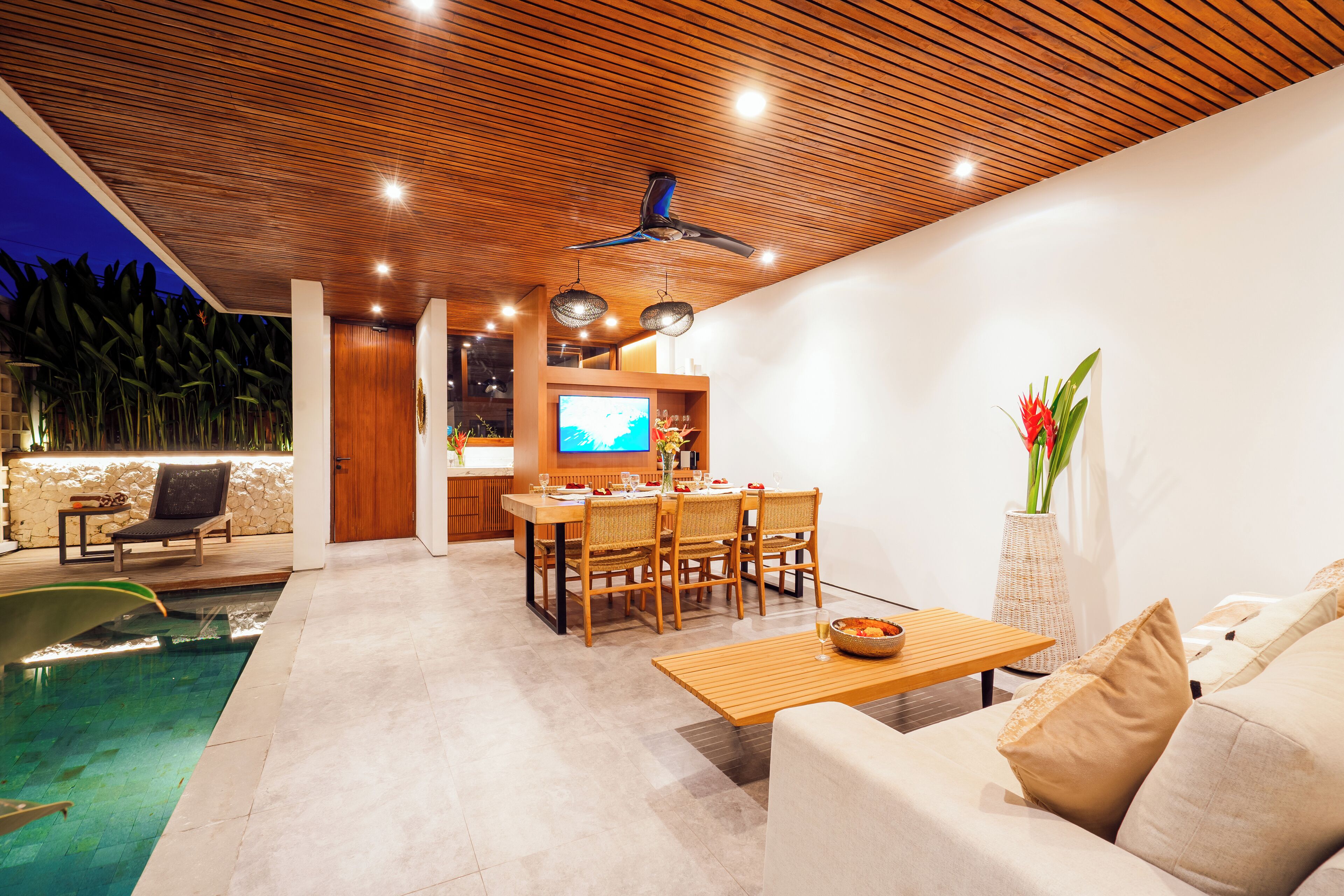 Exclusive Villa, 3 Bedrooms, Private Pool | Living area | Flat-screen TV