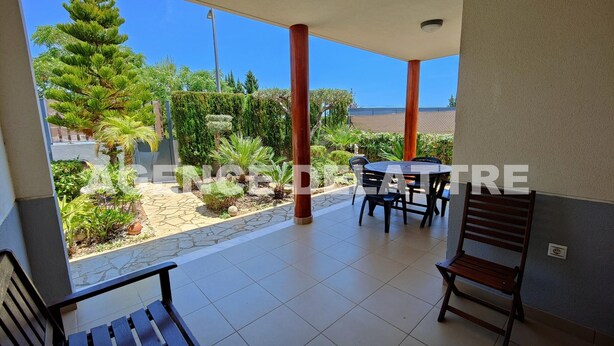 Outdoor dining - Villa with private pool, 3 bedrooms , 2 bathrooms (Peníscola/Peñíscola)
