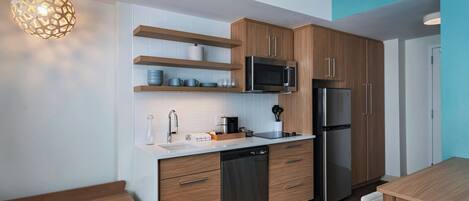 Bureau, espace de travail pour ordinateur portable, rideaux occultants