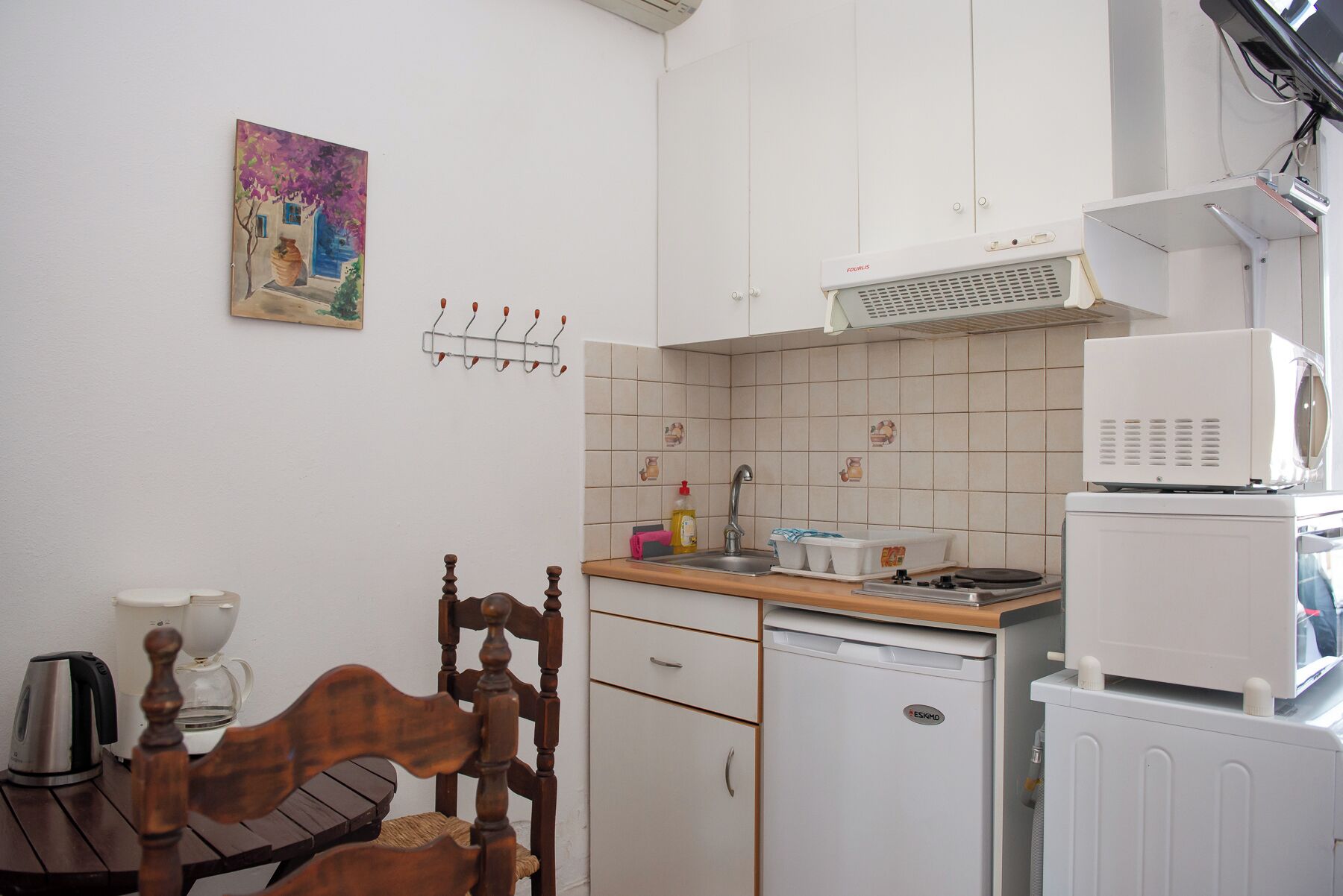 Refrigerador, microondas, horno, placa de cocina