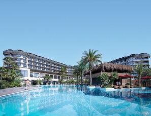 Indoor pool, seasonal outdoor pool, free cabanas, sun loungers - Arsuz Jumanah Premium (Arsuz)