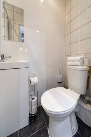 Regadera, amenidades de baño gratuitas, secadora de cabello, toallas 