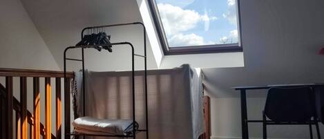 2 bedrooms, desk, iron/ironing board, travel cot
