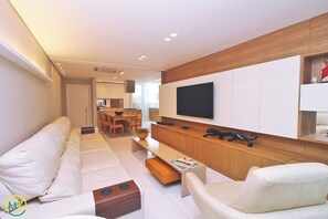 Appartement Deluxe, vue sur la ville | Aire de séjour