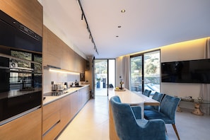 Luxury Villa, 4 Bedrooms, Sauna | Living area | Video-game console, books