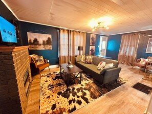 TV connectée, cheminée