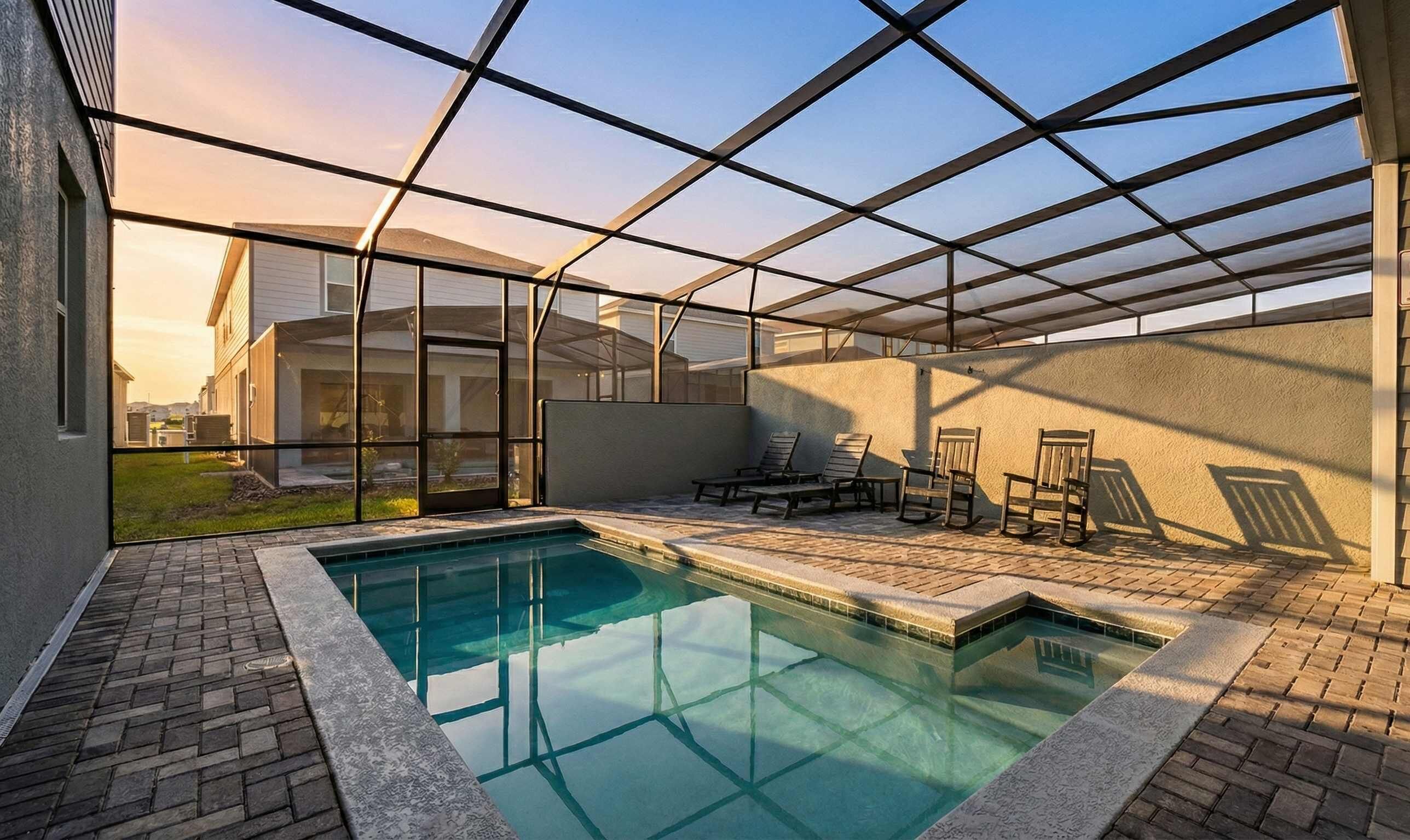 Indoor pool, a heated pool
