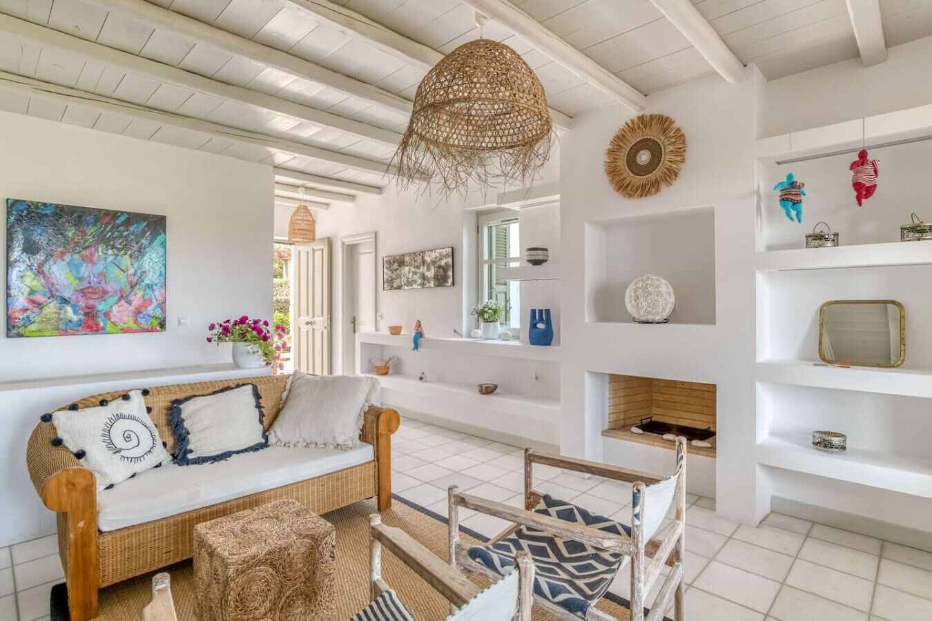 TV connectée, cheminée