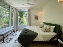 2 habitaciones, ropa de cama de alta calidad y cubrecamas 