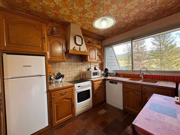 Fridge, dishwasher