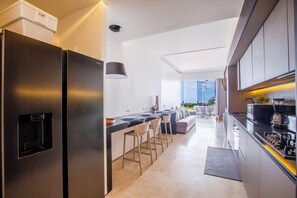 Fridge, microwave, oven, stovetop - AMAZING MODERN CONDO IN THE HEART of ROMANTIC ZONE!! (Puerto Vallarta)