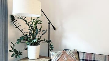Smart TV, fireplace, stereo