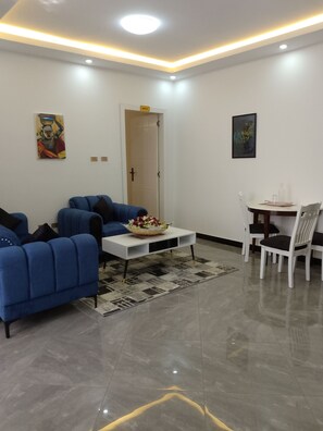 Luxury Apartment, Balcony, City View | Living area