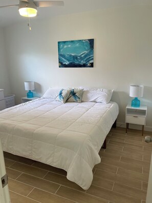 2 bedrooms, iron/ironing board, WiFi, bed sheets