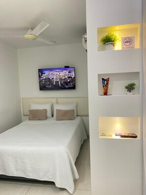 1 soverom, strykejern/-brett, wi-fi og sengetøy