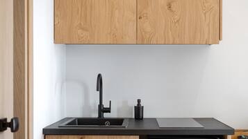 Microwave, stovetop, espresso maker, coffee/tea maker