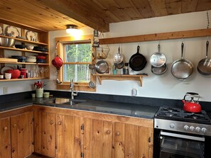 Kjøleskap, mikrobølgeovn, ovn og kaffetrakter/tekoker