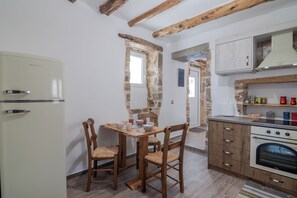Family House, Balcony, Sea View | Private kitchen | Electric kettle, toaster