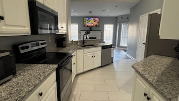 Microwave, oven, stovetop, dishwasher