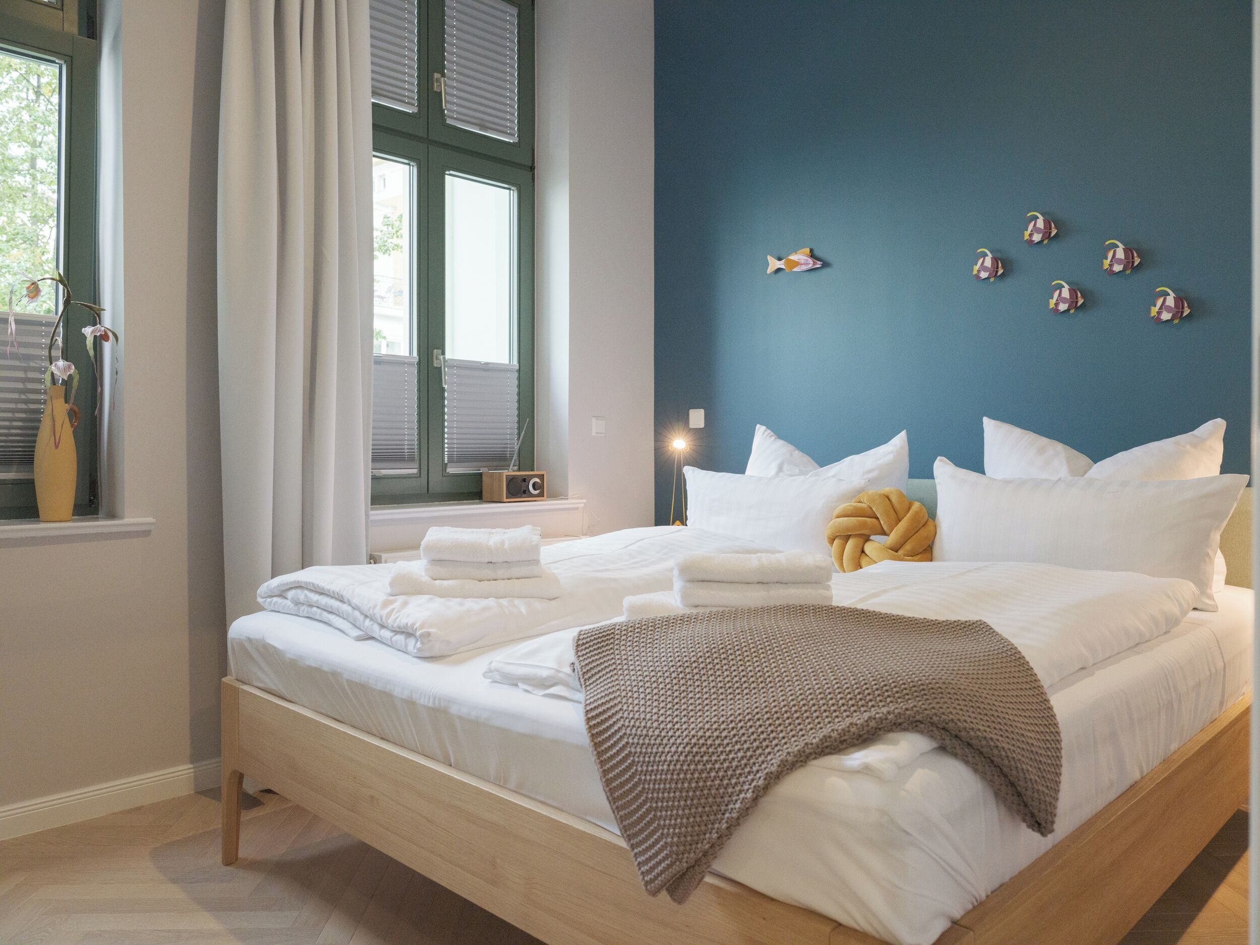 Apartment mit 1 Schlafzimmer und Terrasse - Nr. 1 | Schreibtisch, laptopgeeigneter Arbeitsplatz, kostenloses WLAN