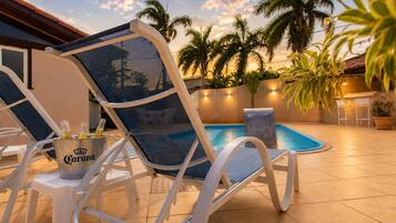 Villa | Pool | Indoor pool, pool loungers