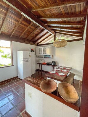 Villa | Private kitchen | Microwave, oven, stovetop, blender