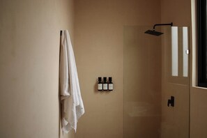Haartrockner, Handtücher, Seife, Shampoo