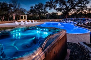 A heated pool