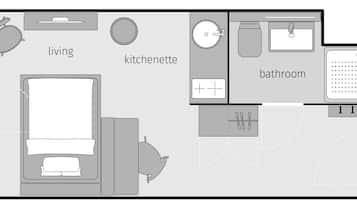 Studio | 1 bedroom, desk, free WiFi, bed sheets