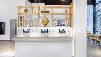 Check-in/check-out kiosk