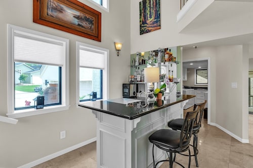 NEW! Lakefront Retreat with Private Pool, Hot Tub and Dock