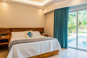 3 bedrooms, internet, bed sheets - Charming condo with pool, patio, balcony, central AC & fully equipped kitchen (Playa Hermosa)