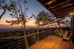 Cabaña Deluxe, balcón, vistas a la montaña | Balcón