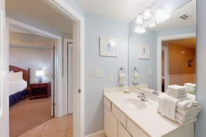 Hair dryer, towels
