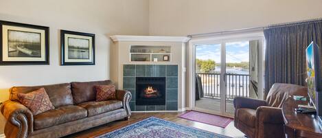 TV, fireplace, DVD player